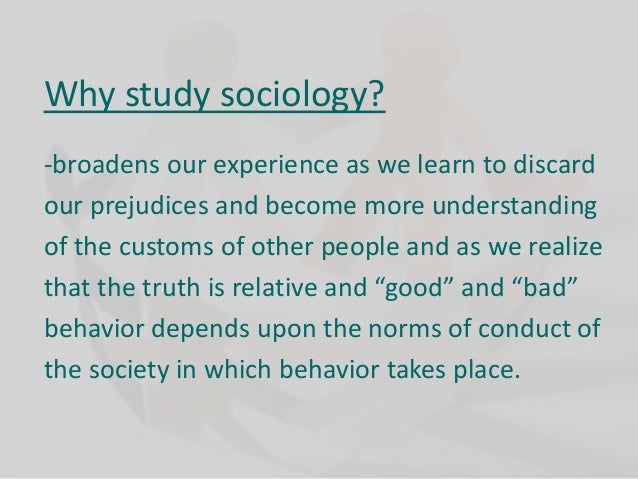 Why study sociology what is sociology pdf